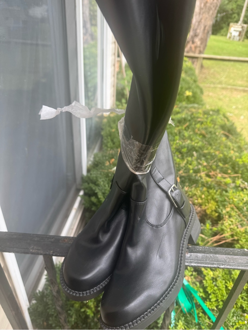 Classic Black Leather Chukka Boots with Side Buckle